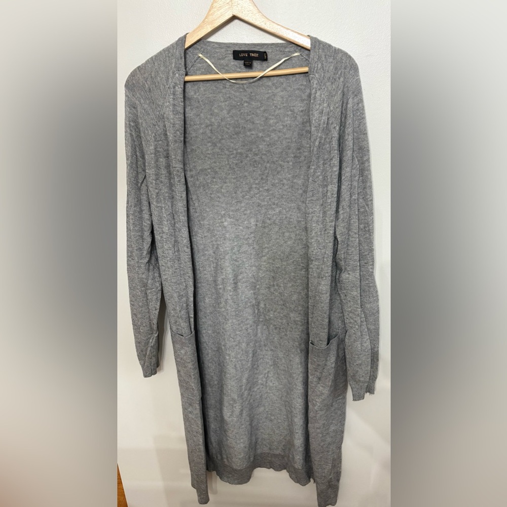 Love Tree Gray Women's Cardigan Sweater L